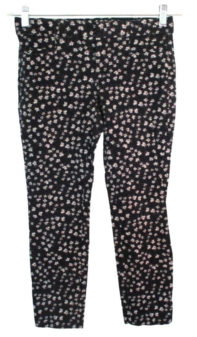 Banana Republic Women's Petite Sloan Blue Floral Low Rise Ankle Pants Size 0P